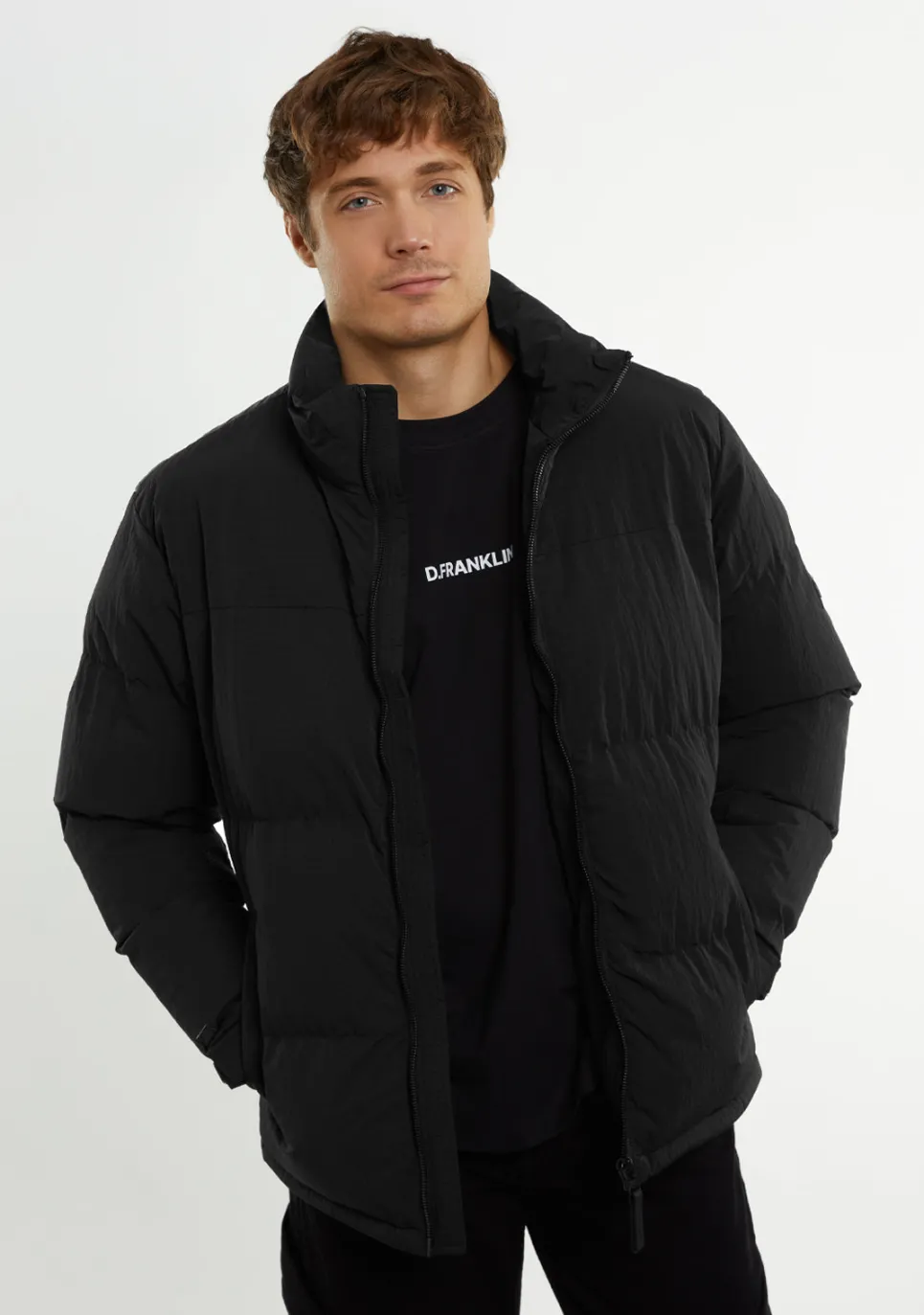 D.Franklin Puffer Jacket Black|Damen Jacken|Jacken