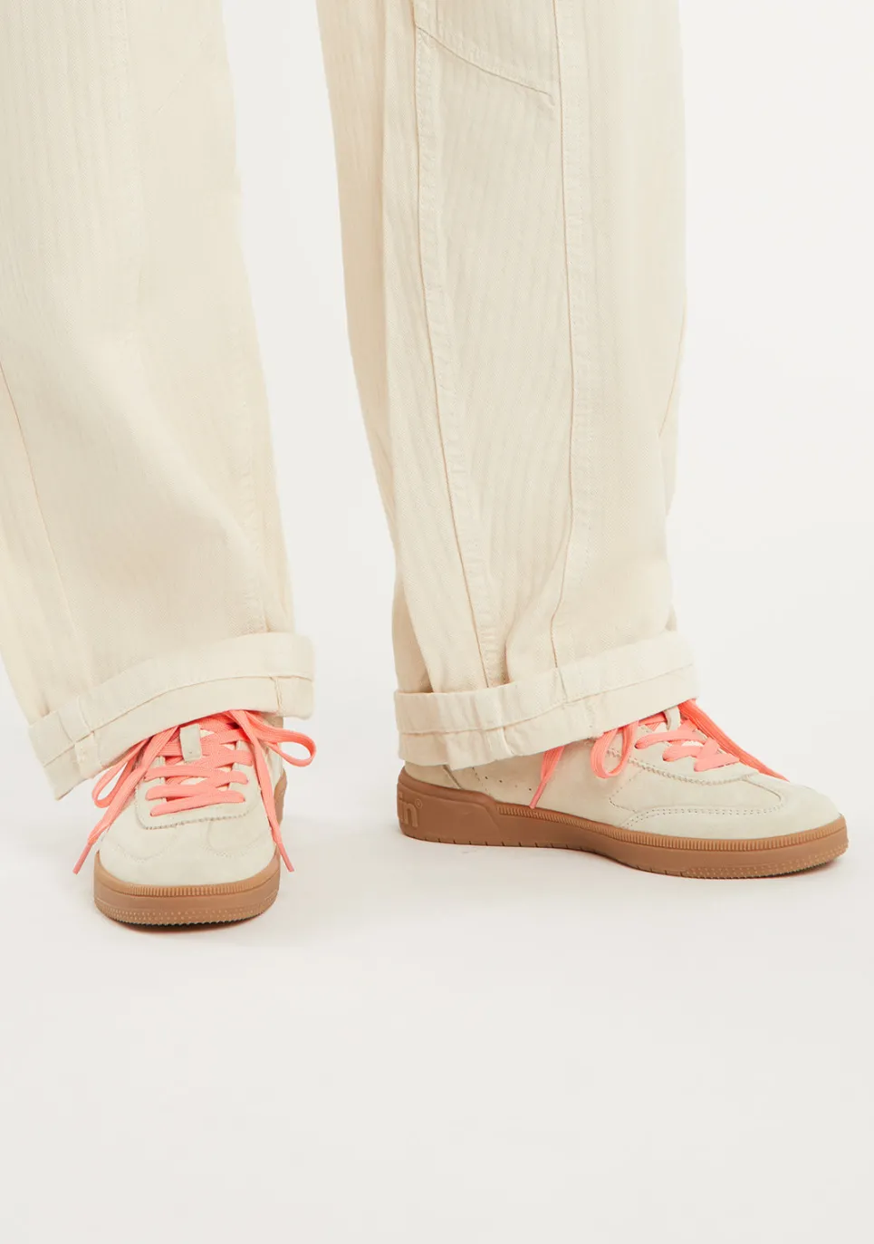 D.Franklin Rebel Basic Flag Beige|Damen Sneakers