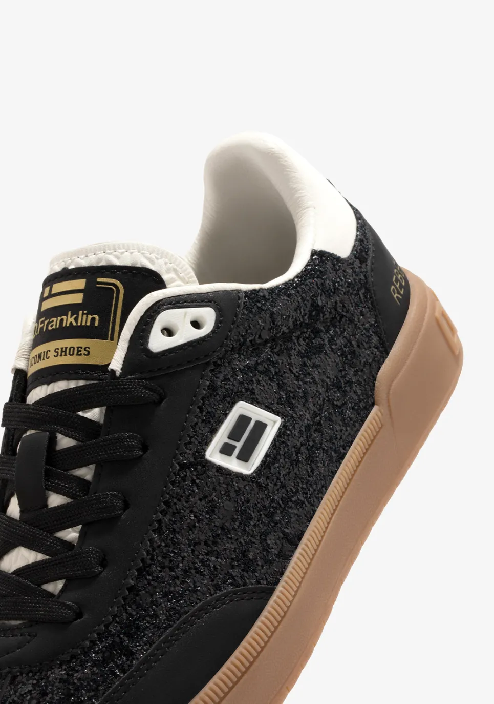 D.Franklin Rebel Glitter Black|Damen Sneakers