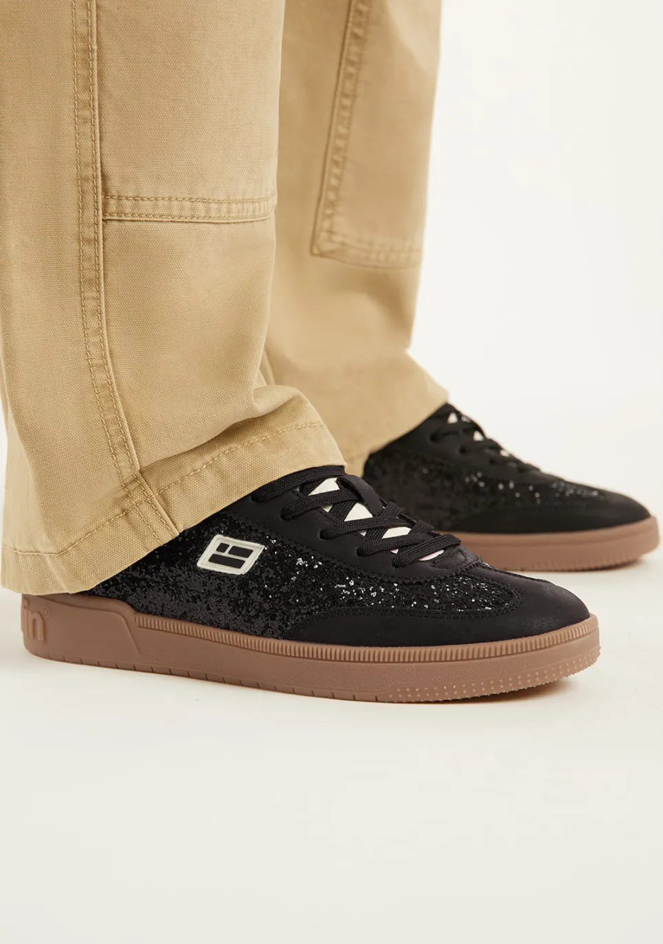 D.Franklin Rebel Glitter Black|Damen Sneakers