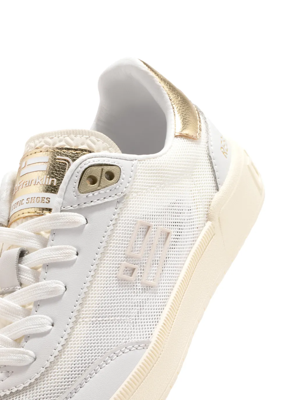 D.Franklin Rebel Mesh Flag White / Gold|Damen Sneakers