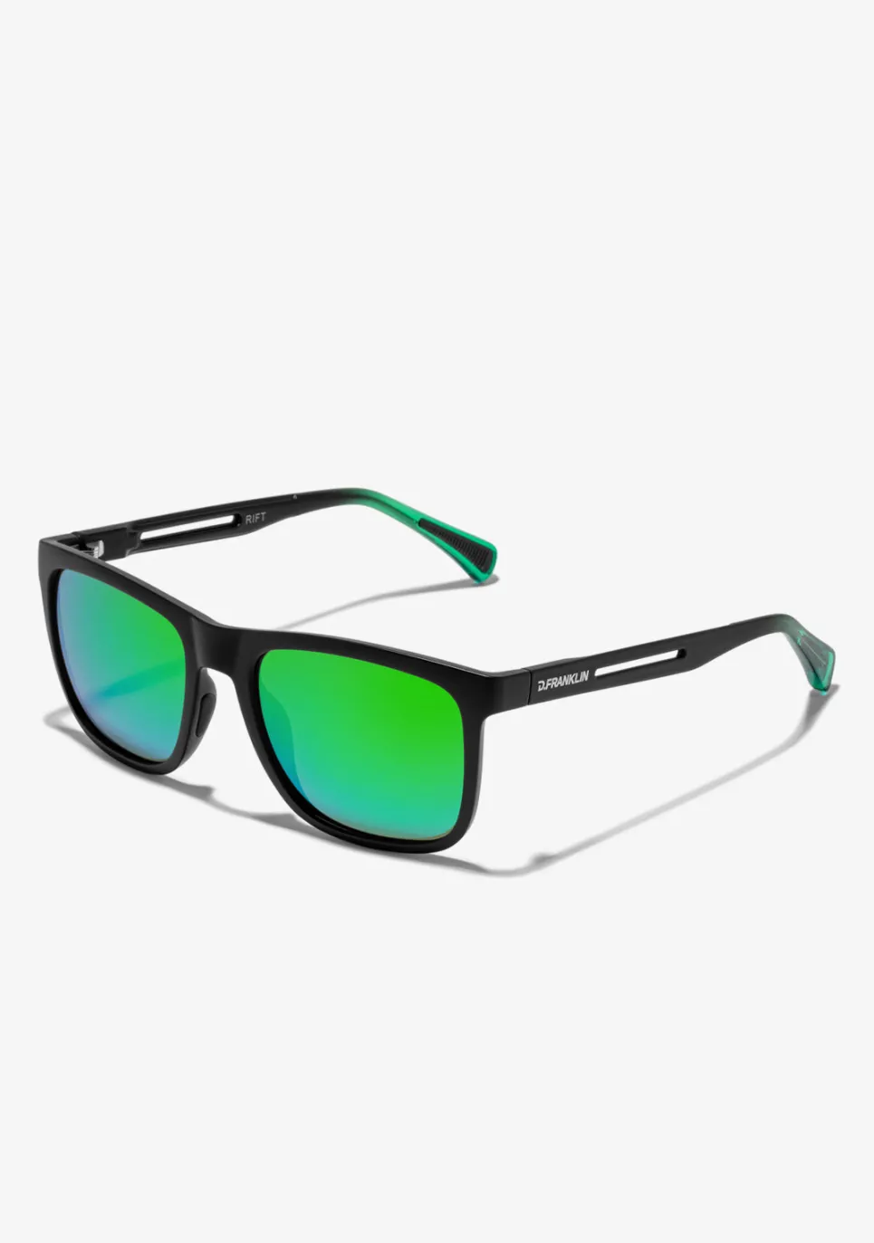 D.Franklin Rift Matte Black / Green Revo|Damen Sport-Sonnenbrillen|Eckige Sonnenbrillen
