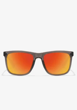 D.Franklin Rift Trans Dark Grey / Red Revo|Damen Sport-Sonnenbrillen|Eckige Sonnenbrillen