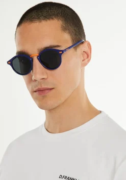 D.Franklin Roller Round V2 Limited Blue|Damen Runde Sonnenbrillen|Polarisierte Sonnenbrillen