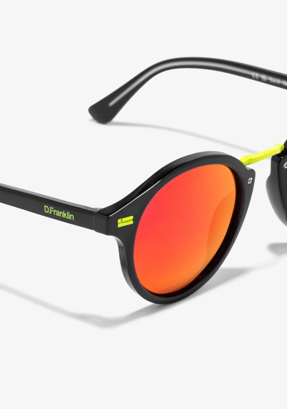 D.Franklin Roller Round V2 Limited Black|Damen Runde Sonnenbrillen|Polarisierte Sonnenbrillen