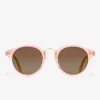 D.Franklin Roller Round V2 Peach / Brown|Damen Runde Sonnenbrillen|Polarisierte Sonnenbrillen