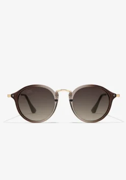 D.Franklin Roller TR90 Milky Brown / Grad Brown|Damen Runde Sonnenbrillen|Runde Sonnenbrillen
