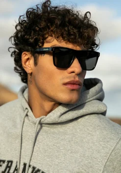 D.Franklin Roosevelt II Black / Black|Damen Eckige Sonnenbrillen|Eckige Sonnenbrillen