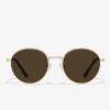 D.Franklin Round Legacy Gold / Dark Brown|Damen Runde Sonnenbrillen|Runde Sonnenbrillen
