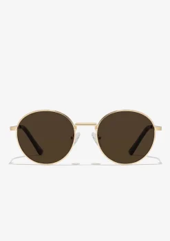 D.Franklin Round Legacy Gold / Dark Brown|Damen Runde Sonnenbrillen|Runde Sonnenbrillen