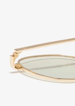 D.Franklin Round Legacy Gold / Photochromic Black|Damen Runde Sonnenbrillen|Runde Sonnenbrillen