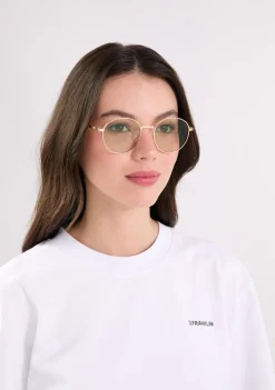 D.Franklin Round Legacy Gold / Photochromic Black|Damen Runde Sonnenbrillen|Runde Sonnenbrillen