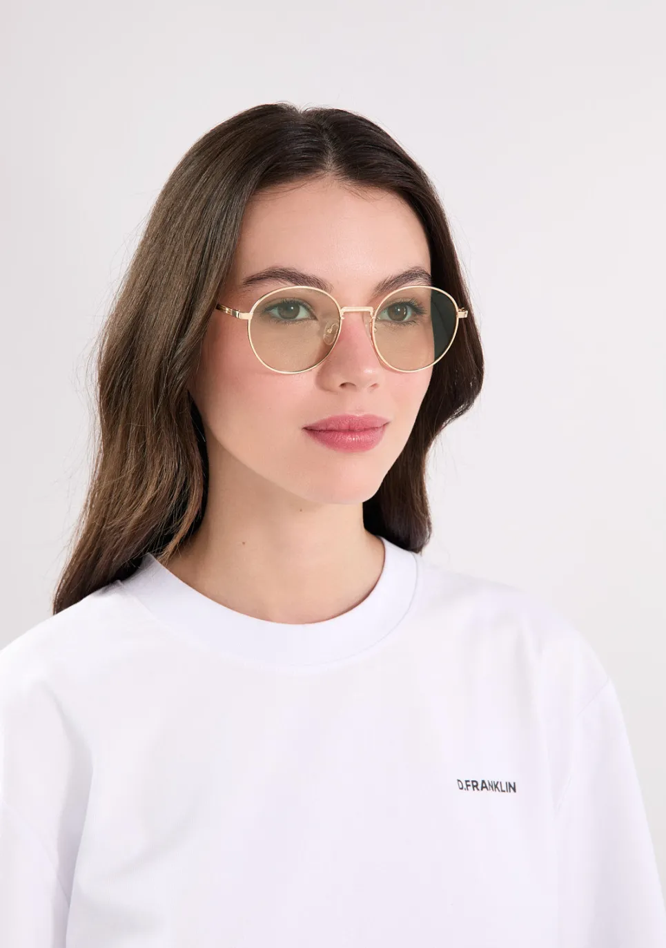 D.Franklin Round Legacy Gold / Photochromic Black|Damen Runde Sonnenbrillen|Runde Sonnenbrillen