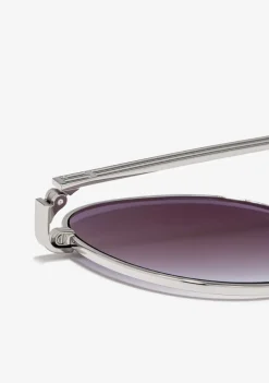 D.Franklin Round Legacy Silver / Gradient Grey|Damen Runde Sonnenbrillen|Runde Sonnenbrillen