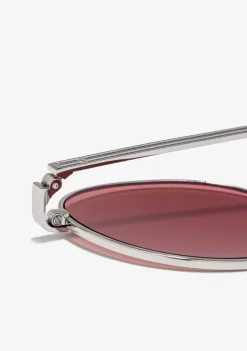 D.Franklin Round Legacy Silver / Red|Damen Runde Sonnenbrillen|Runde Sonnenbrillen