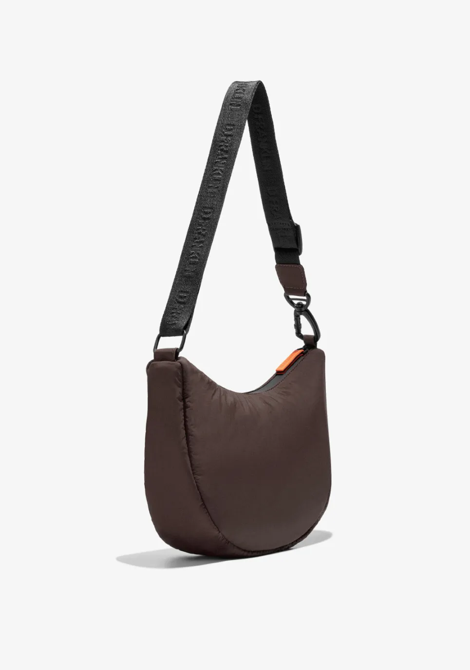 D.Franklin Round Nylon Crossbody Bag Brown + Custom Set Orange|Damen Taschen