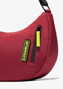 D.Franklin Round Nylon Crossbody Bag Red + Custom Set Lime|Damen Taschen