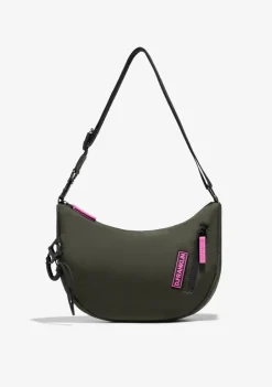 D.Franklin Round Nylon Crossbody Bag Green + Custom Set Fuchsia|Damen Taschen