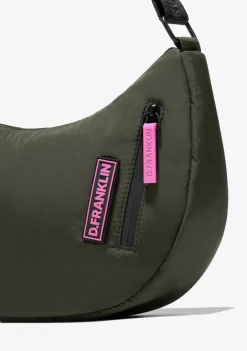 D.Franklin Round Nylon Crossbody Bag Green + Custom Set Fuchsia|Damen Taschen