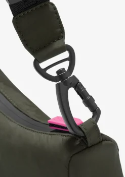 D.Franklin Round Nylon Crossbody Bag Green + Custom Set Fuchsia|Damen Taschen