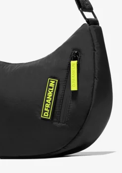 D.Franklin Round Nylon Crossbody Bag Black + Custom Set Lime|Damen Taschen