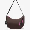 D.Franklin Round Nylon Crossbody Bag Brown + Custom Set Fuchsia|Damen Taschen