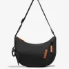 D.Franklin Round Nylon Crossbody Bag Black + Custom Set Orange|Damen Taschen