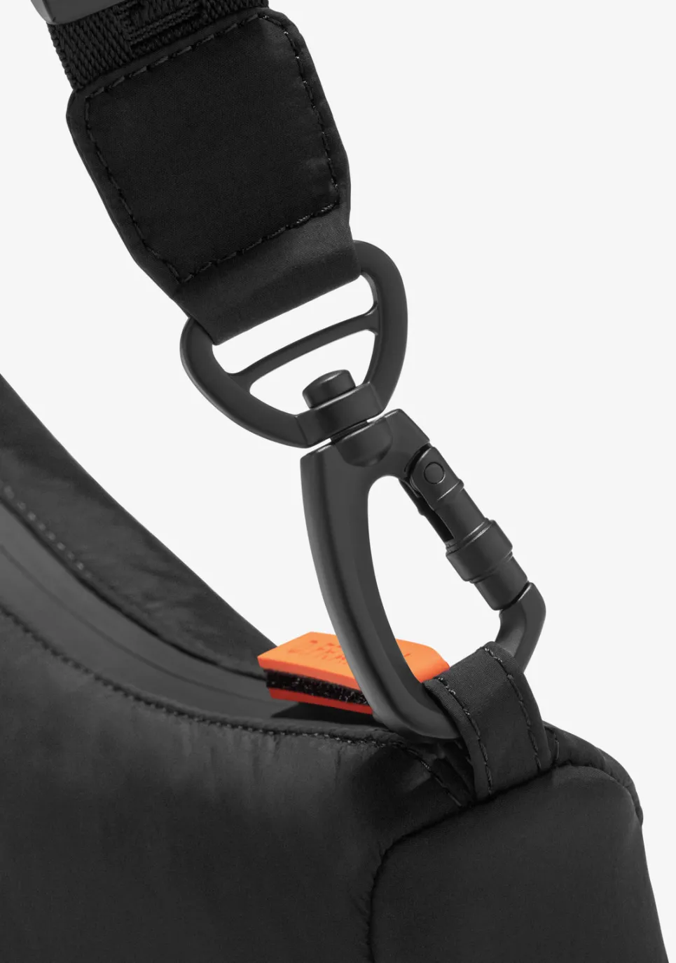 D.Franklin Round Nylon Crossbody Bag Black + Custom Set Orange|Damen Taschen