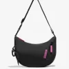 D.Franklin Round Nylon Crossbody Bag Black + Custom Set Fuchsia|Damen Taschen