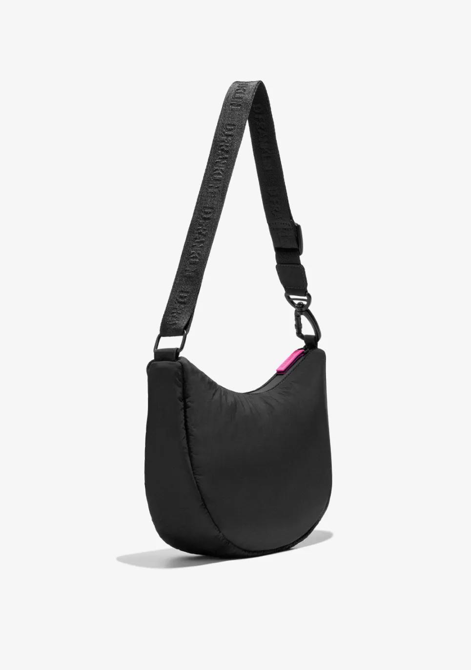 D.Franklin Round Nylon Crossbody Bag Black + Custom Set Fuchsia|Damen Taschen