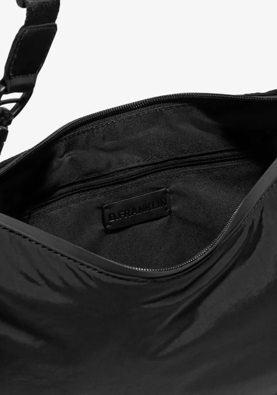 D.Franklin Round Nylon Crossbody Bag Black + Custom Set Fuchsia|Damen Taschen