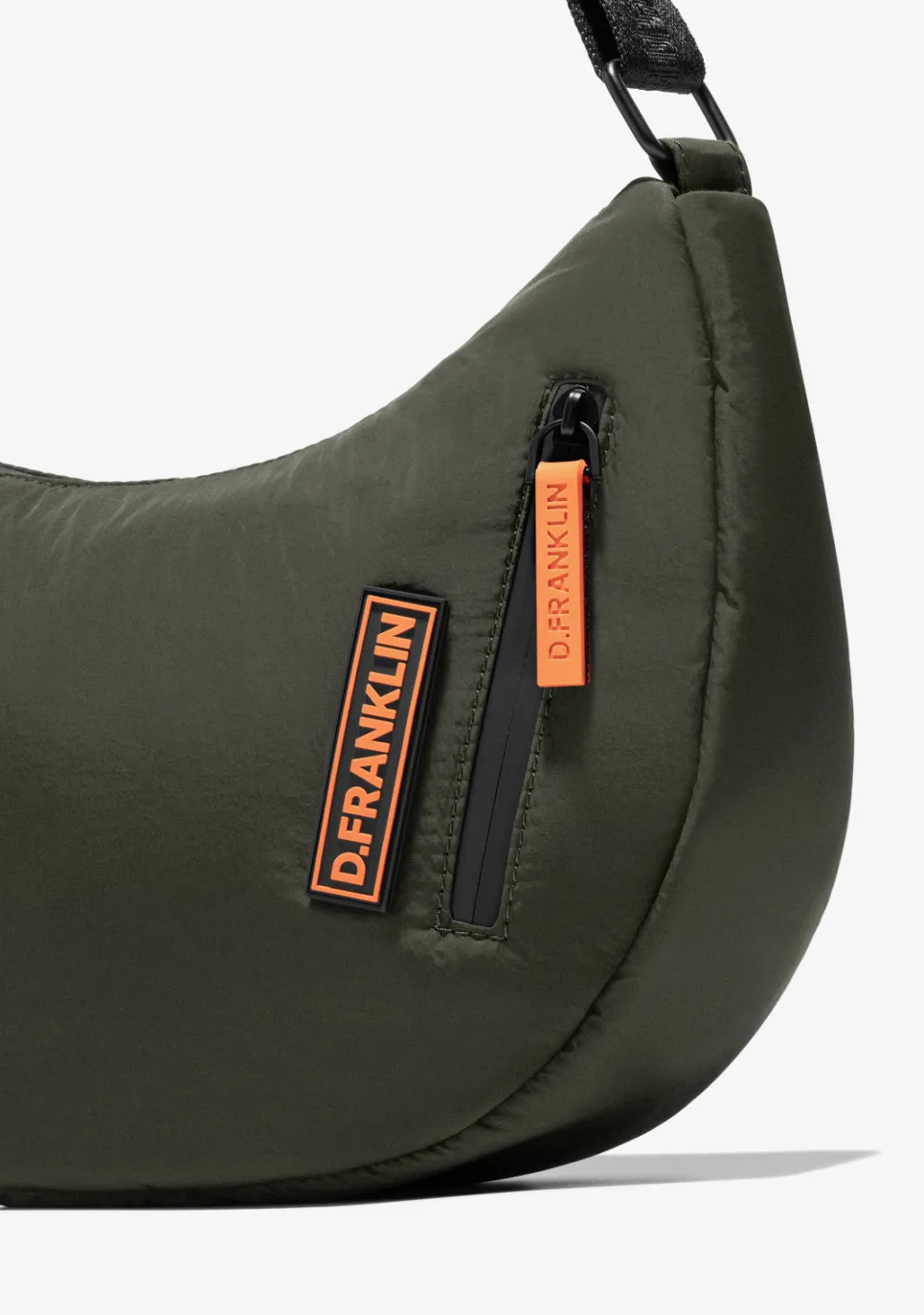 D.Franklin Round Nylon Crossbody Bag Green + Custom Set Orange|Damen Taschen