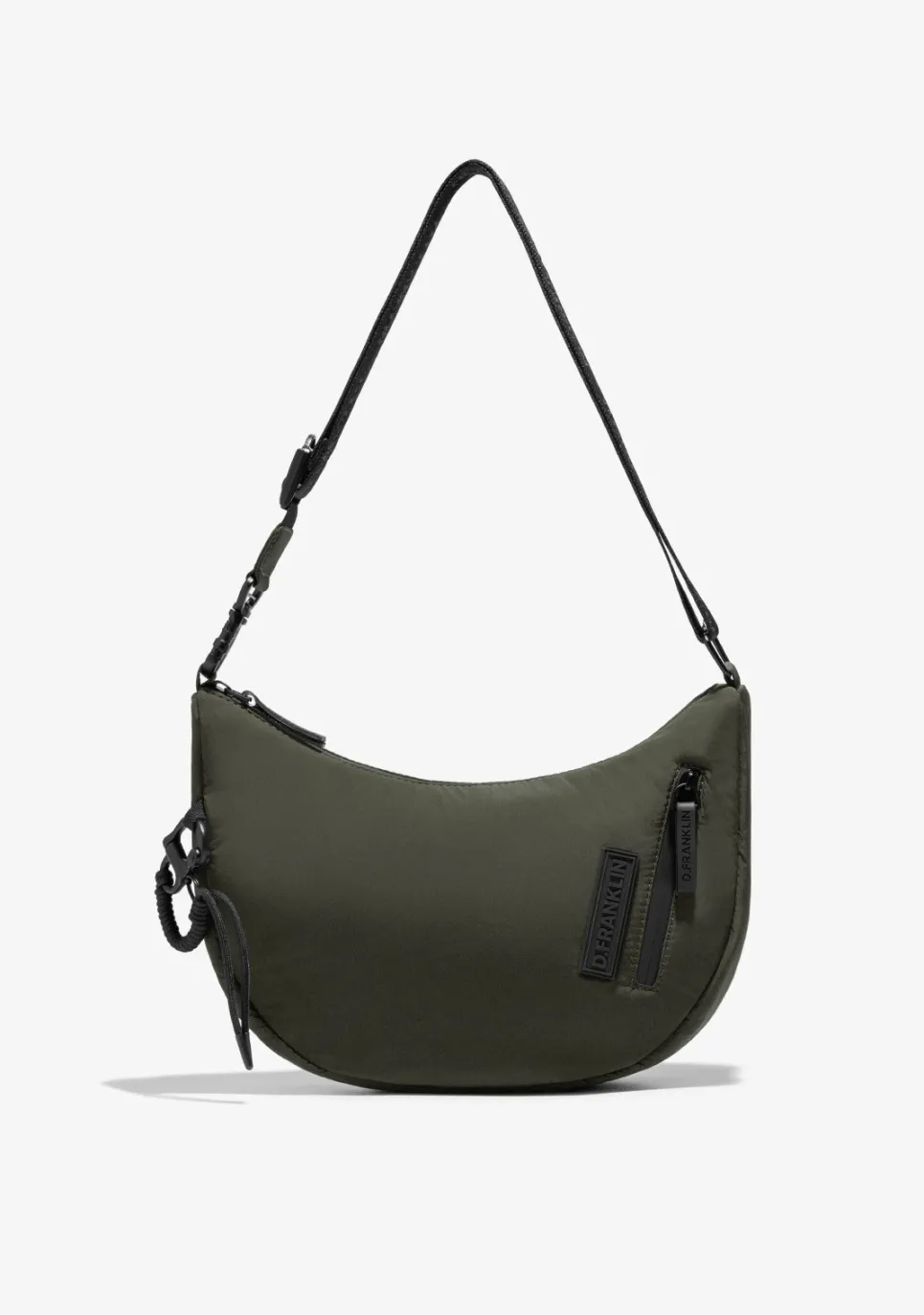 D.Franklin Round Nylon Crossbody Bag Green + Custom Set Orange|Damen Taschen
