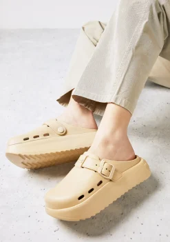 D.Franklin Sonax Clog Beige|Damen Sandalen