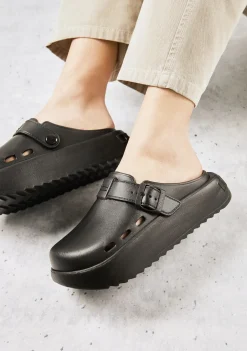 D.Franklin Sonax Clog Black|Damen Sandalen
