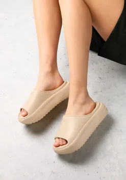 D.Franklin Sonax Slide Beige|Damen Sandalen