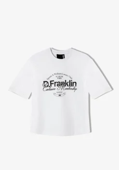 D.Franklin St. Denis Club T-Shirt White / Black|Damen T-Shirts