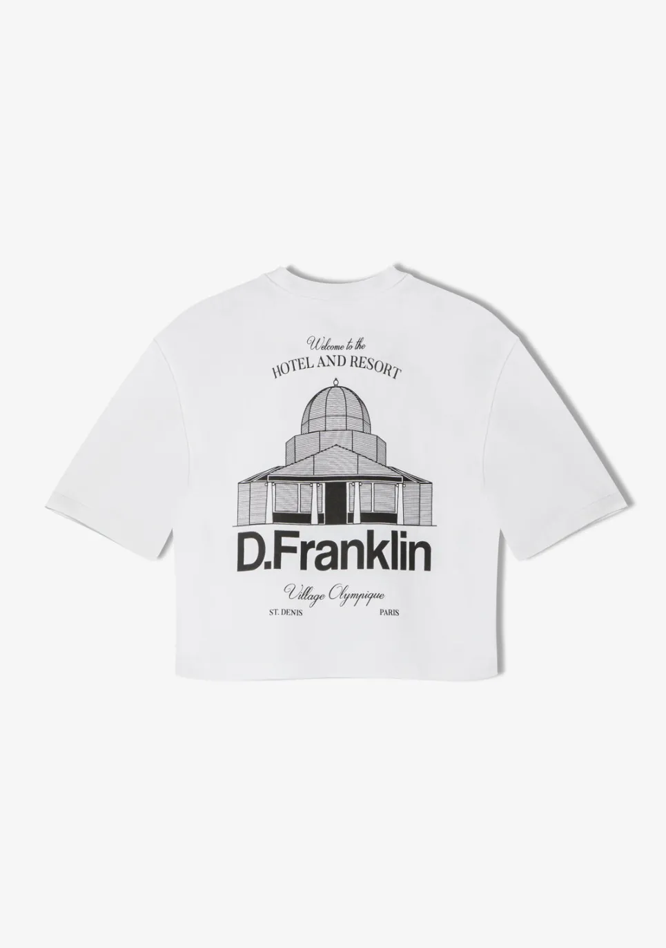 D.Franklin St. Denis Cropped T-Shirt White / Black|Damen T-Shirts