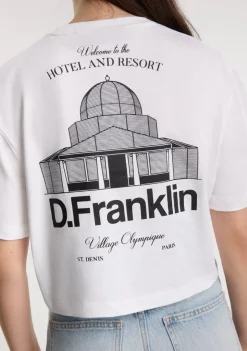 D.Franklin St. Denis Cropped T-Shirt White / Black|Damen T-Shirts
