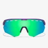 D.Franklin Thunder Fifty Matte Purple / Green Revo|Damen Sport-Sonnenbrillen|Sport-Sonnenbrillen
