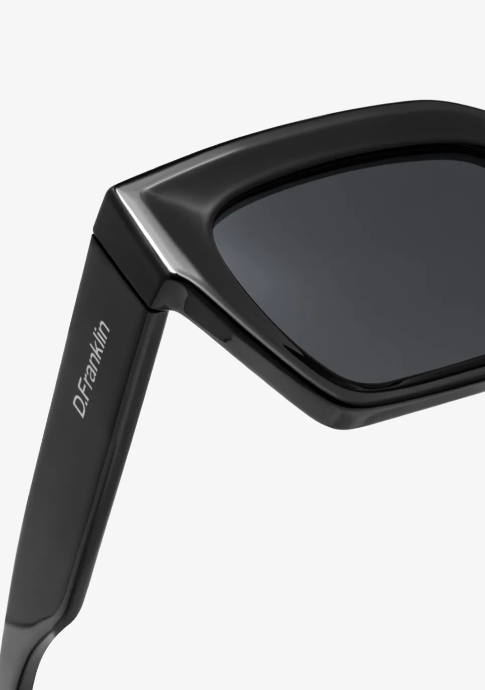 D.Franklin Tokyo Black / Black|Damen Eckige Sonnenbrillen|Eckige Sonnenbrillen