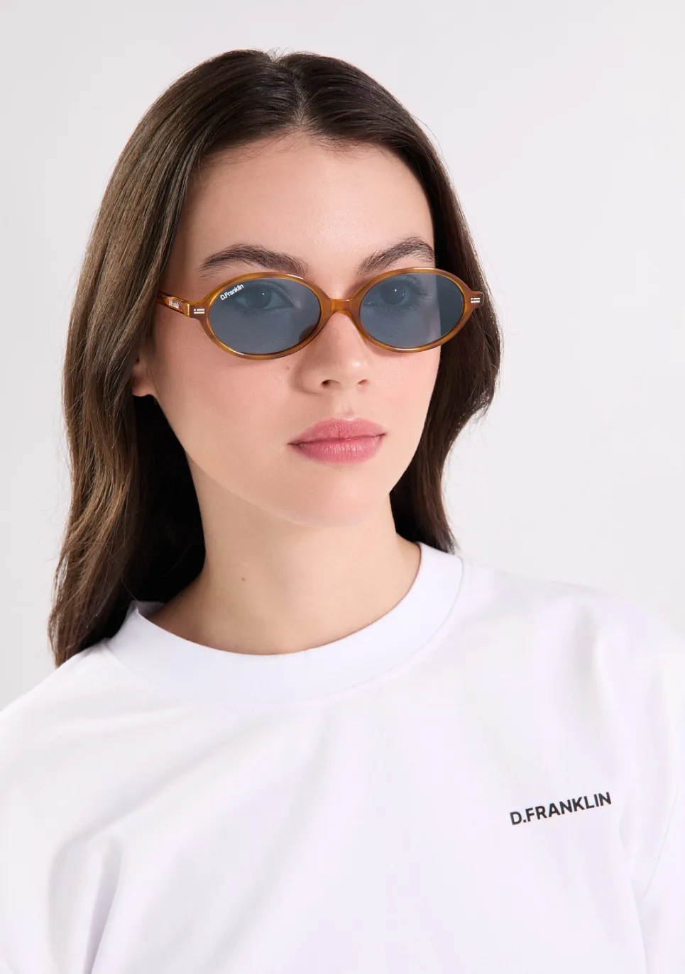 D.Franklin Ultra Light Ellipse Amber Tort / Blue|Damen Ovale Sonnenbrillen|Ovale Sonnenbrillen