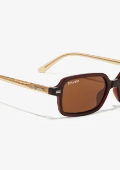 D.Franklin Ultra Light Landscape Brown / Brown|Damen Eckige Sonnenbrillen|Polarisierte Sonnenbrillen