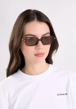 D.Franklin Ultra Light Landscape Brown / Brown|Damen Eckige Sonnenbrillen|Polarisierte Sonnenbrillen