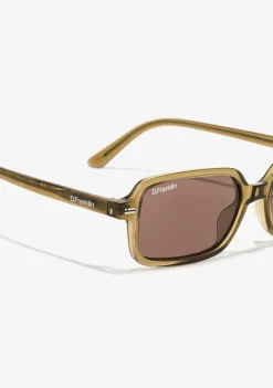 D.Franklin Ultra Light Landscape Olive / Brown|Damen Eckige Sonnenbrillen|Polarisierte Sonnenbrillen