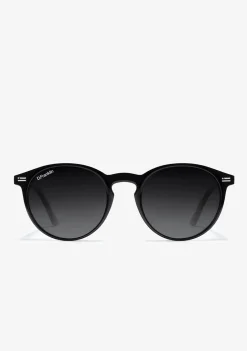 D.Franklin Ultra Light Max Black / Grad Black|Damen Runde Sonnenbrillen|Polarisierte Sonnenbrillen