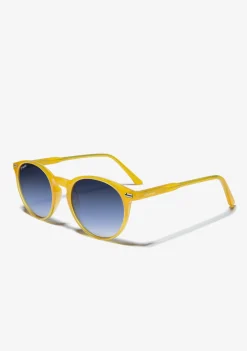 D.Franklin Ultra Light Max Honey / Grad Blue|Damen Runde Sonnenbrillen|Polarisierte Sonnenbrillen