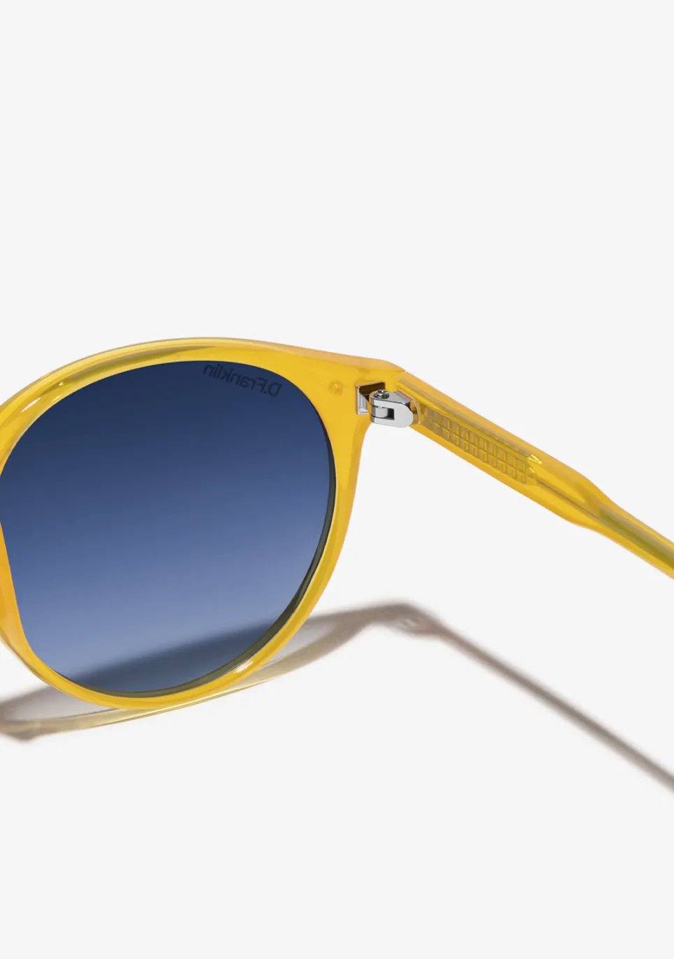 D.Franklin Ultra Light Max Honey / Grad Blue|Damen Runde Sonnenbrillen|Polarisierte Sonnenbrillen