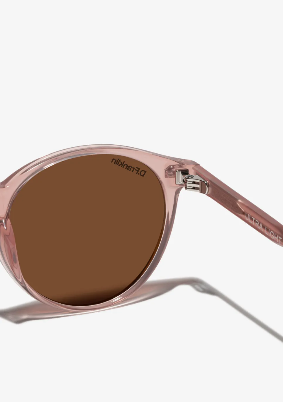 D.Franklin Ultra Light Max Pink / Brown|Damen Runde Sonnenbrillen|Polarisierte Sonnenbrillen