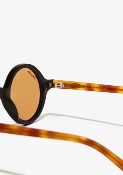 D.Franklin Ultra Light Round Black / Amber|Damen Runde Sonnenbrillen|Polarisierte Sonnenbrillen